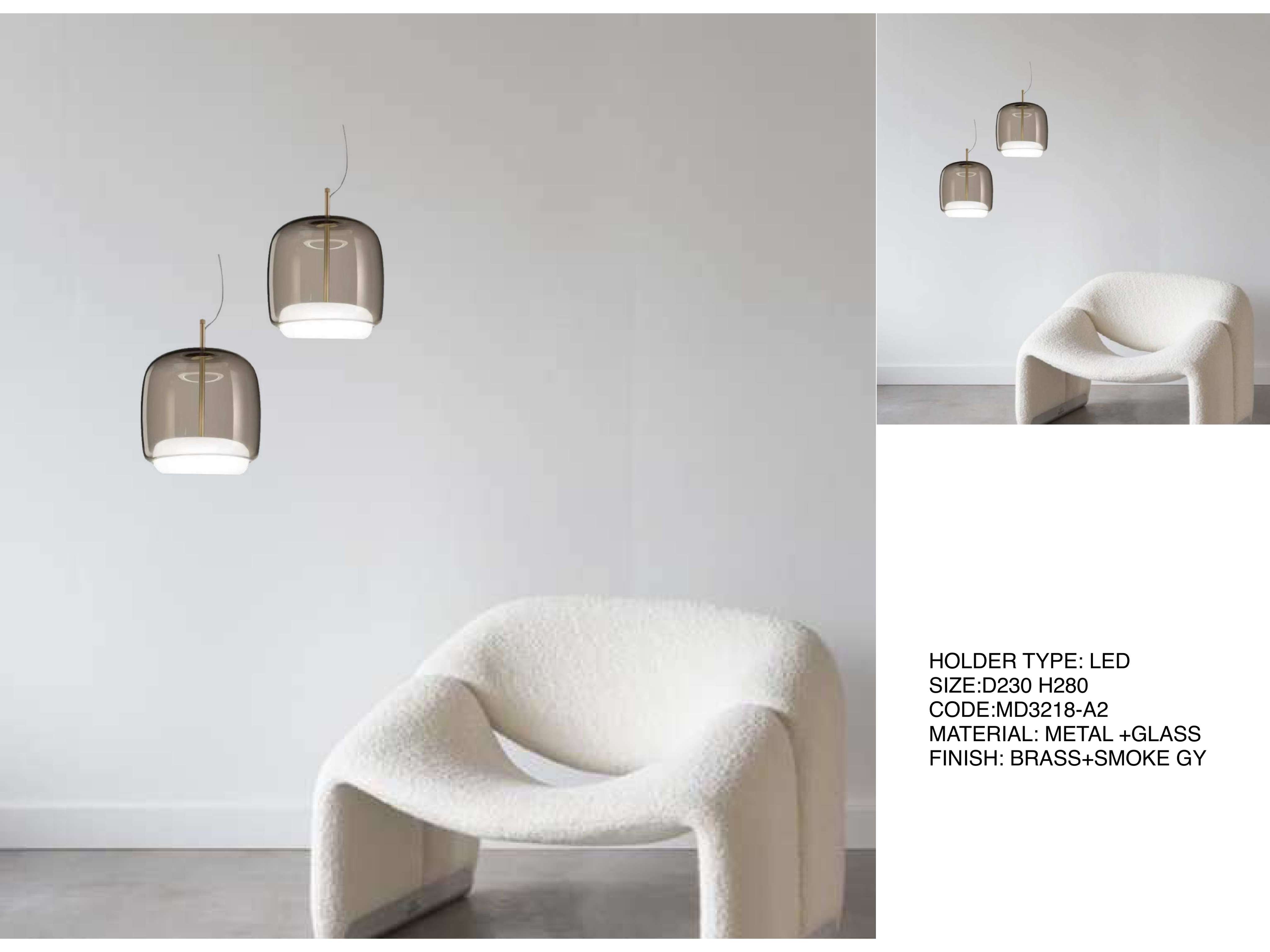 Beyond Lights - Smoke Glass Pendant- LCHL